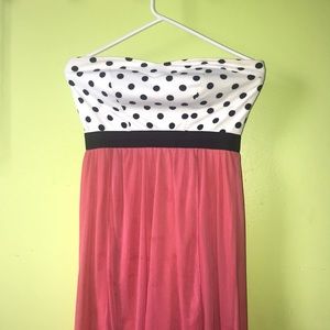 Long strapless dress